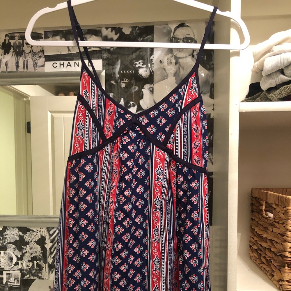 Red and blue dress